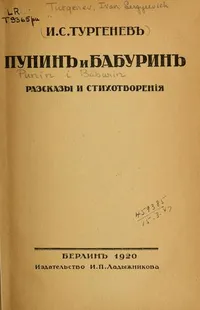 Cover of Punin i Baburin
