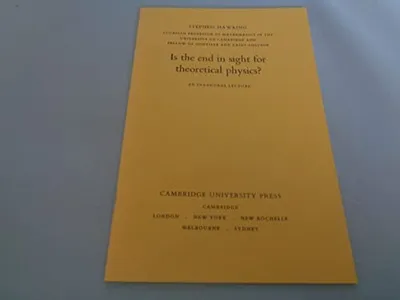 Cover of Is the end in sight for theoretical physics?