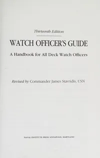 Cover of Watch officer's guide