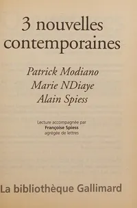 Cover of 3 Nouvelles Contemporaines