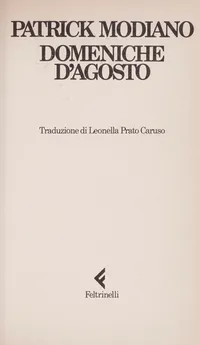 Cover of Domeniche d'agosto