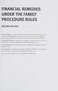 Cover of Financial remedies under the family procedure rules