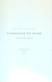 Cover of Changing my mind