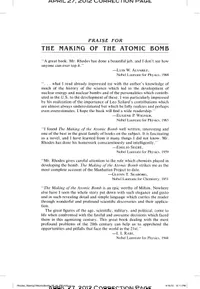 Cover of Making of the Atomic Bomb-Part 1