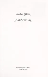 Cover of Ogród nauk