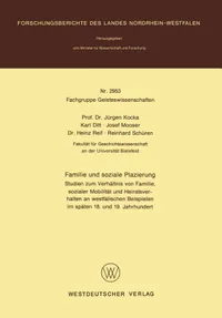 Cover of Familie und Soziale Plazierung