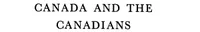 Cover of Canada and the Canadians