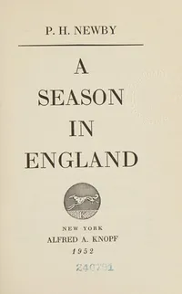 Cover of A season in England